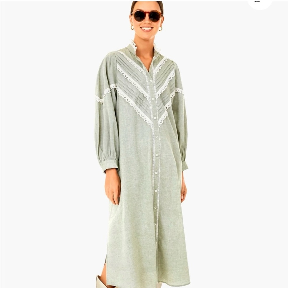 Pomander Place Laurel Green Jolene Midi Dress